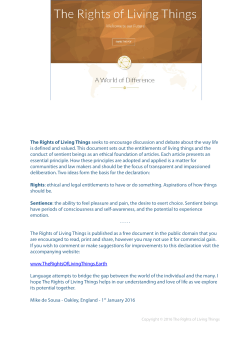 Share the PDF - The Rights of Living Things