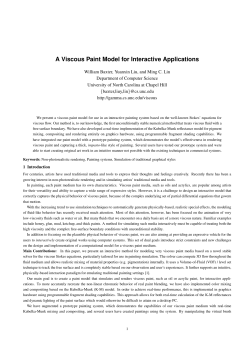 A Viscous Paint Model for Interactive Applications