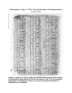 Retrospect: July 4, 1776: The Declaration of Independence