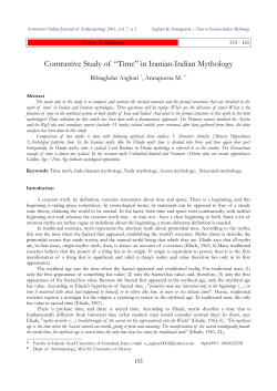 Contrastive Study of &ldquo;Time&rdquo; in Iranian-Indian Mythology