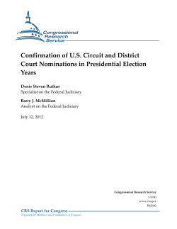 Confirmation of U.S. Circuit and District Court Nominations in