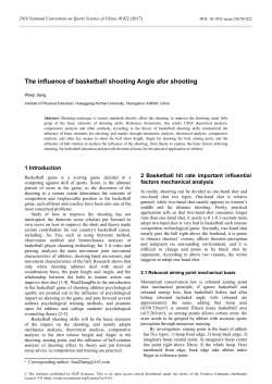 The influence of basketball shooting Angle afor shooting