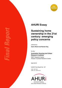 Sustaining home ownership in the 21st century