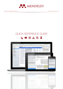 QUICK REFERENCE GUIDE