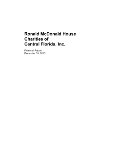 2015 Audited Financials - Ronald McDonald House Charities of