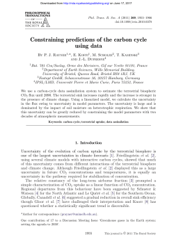 Constraining predictions of the carbon cycle using data