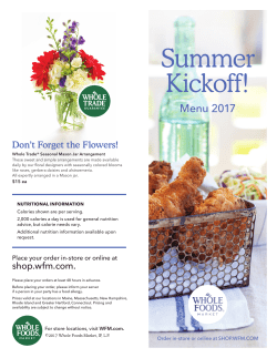 shop.wfm.com. Don`t Forget the Flowers!