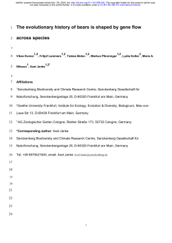 The evolutionary history of bears is shaped by gene flow