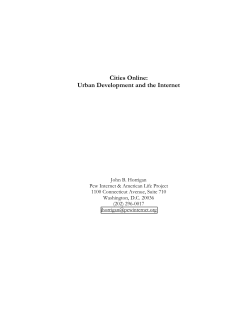 Cities Online: Urban Development and the Internet
