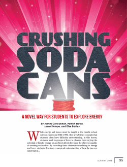 A Novel Way for Students to Explore Energy