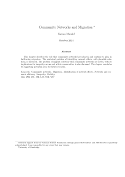 Community Networks and Migration