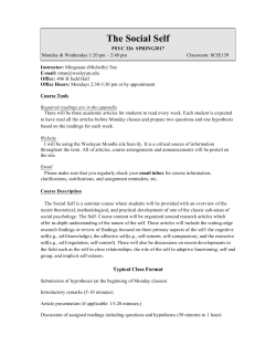 The Social Self - WesFiles