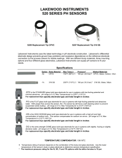 Model 520 pH Sensor - Process Controls And Instrumentation News