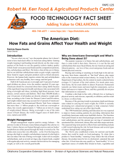 FAPC-125 The American Diet - OSU Fact Sheets