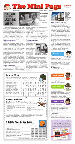 Mini Page Heroes: Jonas Salk