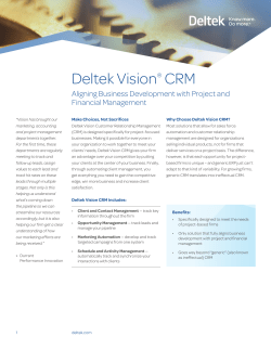 Deltek Vision® CRM