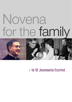 Novena for Families - St. Josemaria Escriva