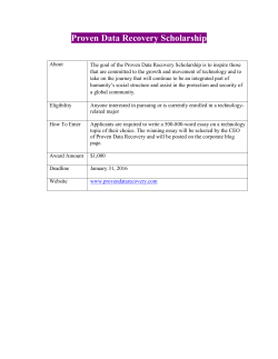 Proven Data Recovery Scholarship