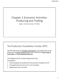 Chapter 2 Economic Activities: Producing and Trading
