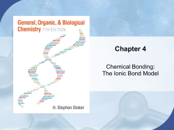 The Ionic Bond Model