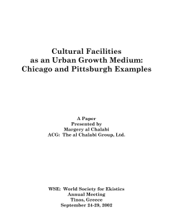 Cultural Facilities as an Urban Growth Medium