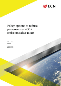 Policy options to reduce passenger cars CO2 emissions after 2020