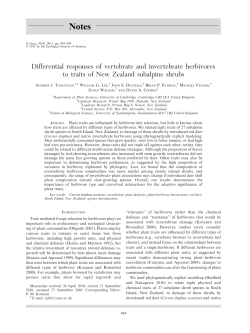 Differential responses of vertebrate and invertebrate herbivores to