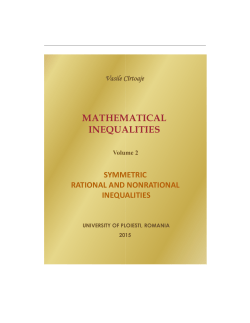 MATHEM INEQUA MATICAL ALITIES