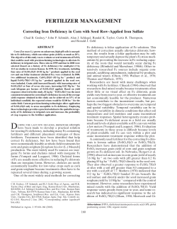 Correcting iron deficiency in corn with seed row