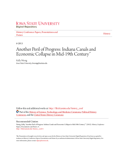 Another Peril of Progress: Indiana Canals and Economic Collapse in