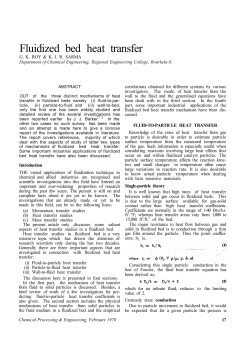 Fluidized bed heat transfer