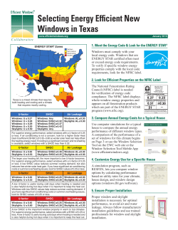 Selecting Energy Efficient New Windows in Texas