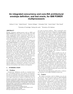 An integrated concurrency and core