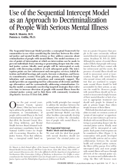 Use of the Sequential Intercept Model as an Approach to