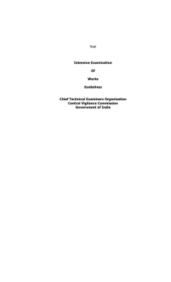 Seal Intensive Examination Of Works Guidelines Chief Technical