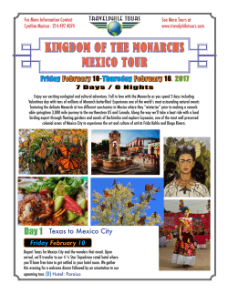 Monarch Butterfly Eco-Cultural Adventure