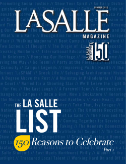The La SaLLe 150Reasons to Celebrate