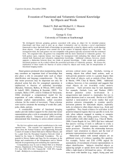 Evocation of Functional and Volumetric Gestural Knowledge