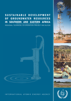 Sustainable development of groundwater resources in