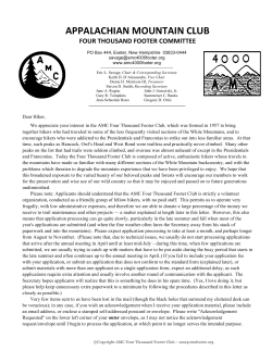 APPALACHIAN MOUNTAIN CLUB - AMC Four Thousand Footer Club