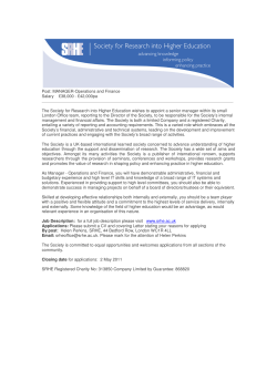 Post: MANAGER-Operations and Finance Salary &pound;38,000