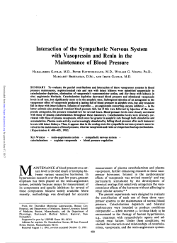 Interaction of the Sympathetic Nervous System with