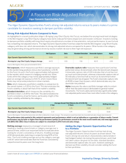 A Focus on Risk-Adjusted Returns