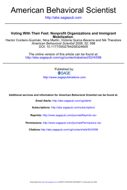 Nonprofit Organizations and Immigrant Mobilization