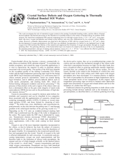Crystal Surface Defects and Oxygen Gettering in Thermally Oxidized