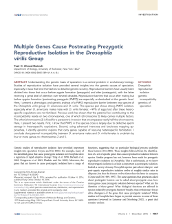 Multiple Genes Cause Postmating Prezygotic