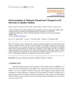 Electrooxidation of Methanol, Ethanol and 1