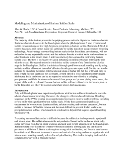 Modeling and Minimization of Barium Sulfate Scale