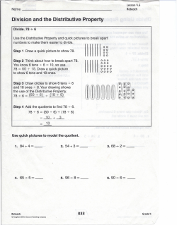 Division and the Distributive Property