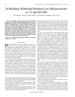 In-Building Wideband Partition Loss Measurements at 2.5 and 60 GHz